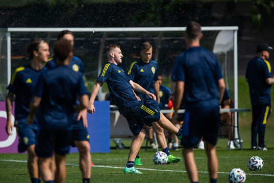 Dejan Kulusevski of the Swedish national football team at a
