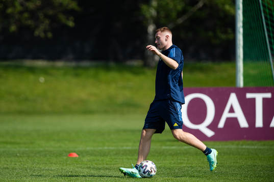 Dejan Kulusevski of the Swedish national football team at a