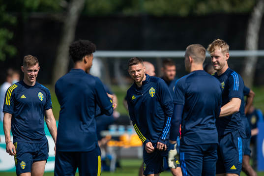 Marcus Berg of the Swedish national football team at a