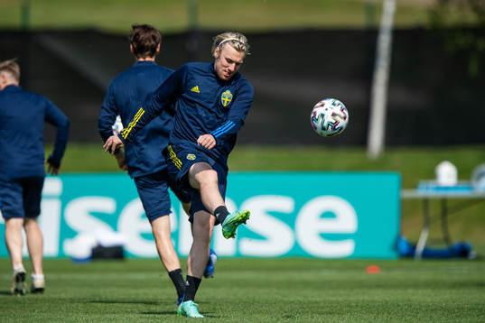 Emil Forsberg of the Swedish national football team at a