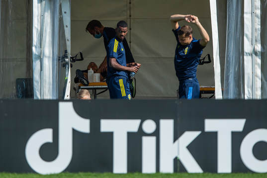 Alexander Isak of the Swedish national football team at a