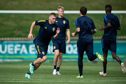 Dejan Kulusevski of the Swedish national football team at a