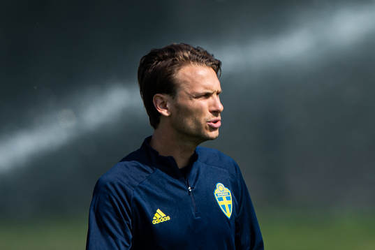 Albin Ekdal of the Swedish national football team at a