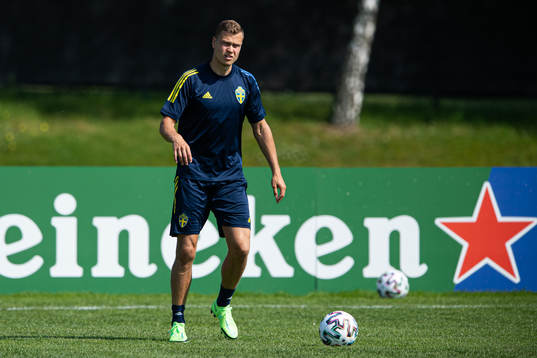 Viktor Claesson of the Swedish national football team at a