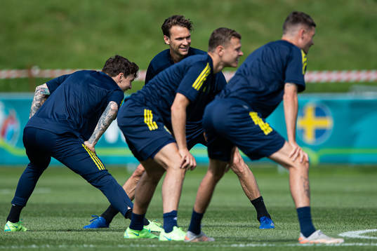 Albin Ekdal of the Swedish national football team at a