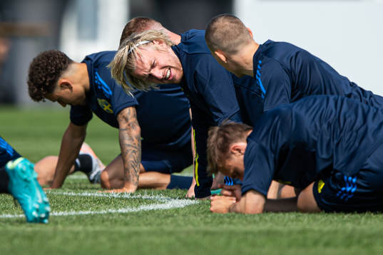 Emil Forsberg of the Swedish national football team at a