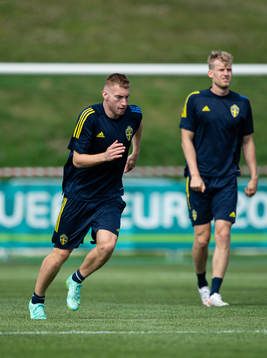 Dejan Kulusevski of the Swedish national football team at a