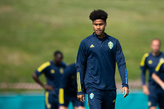 Jens Cajuste of the Swedish national football team at a