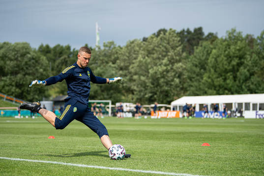 Karl-Johan Johnsson of the Swedish national football team