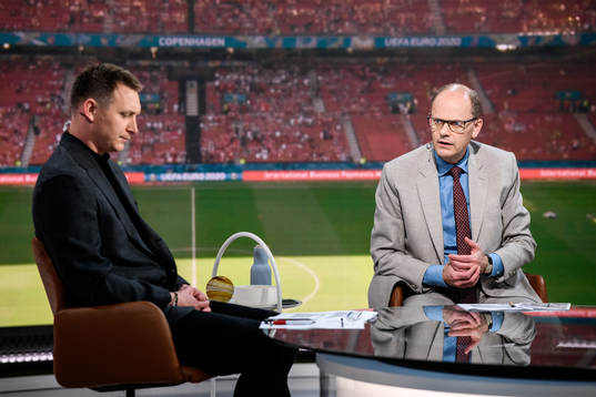 s Kim Källström och Lasse Granqvist i TV4:s EM-studio
