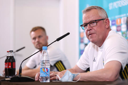 In this handout picture provided by UEFA Janne Andersson,