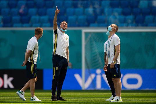 Sebastian Larsson and Andreas Granqvist of Sweden