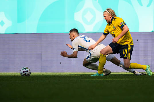 Martin Koscelnik of Slovakia and Emil Forsberg of Sweden