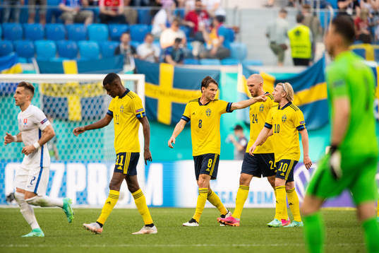 Alexander Isak, Albin Ekdal, Marcus Danielson and Emil