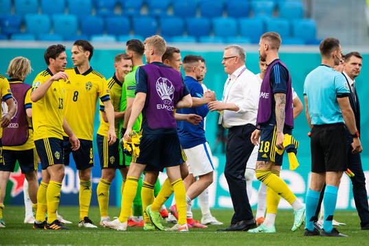 head coach Janne Andersson of Sweden