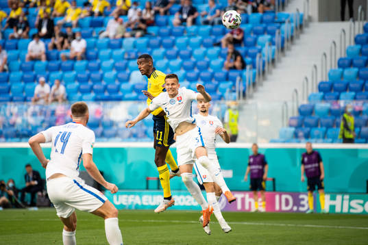 Alexander Isak of Sweden and of Slovakia Lubomir Satka of