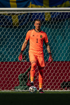 Goalkeeper Robin Olsen of Sweden