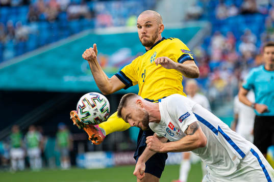 Marcus Danielson of Sweden and Juraj Kucka of Slovakia