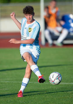 IFK Hässleholms Max Nilsson (född 2005) i matchen i div.