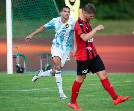 IFK Hässleholm Mustafa Owaid gör 3-1 och jublar i matchen