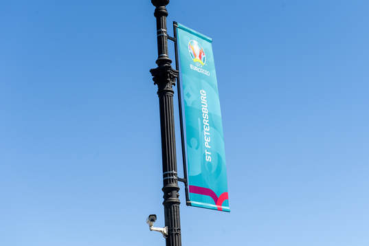Signage for the UEFA Euro 2020 in St Petersburg