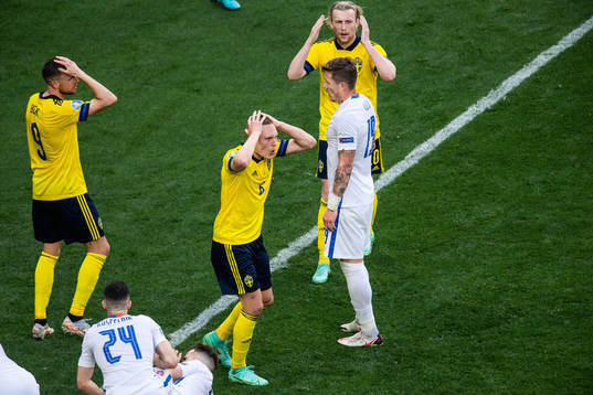 Marcus Berg, Emil Forsberg and Ludwig Augustinsson of