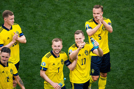 Sebastian Larsson, Viktor Claesson and Pierre Bengtsson of