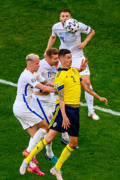 Mikael Lustig of Sweden and Milan Skriniar and Tomas
