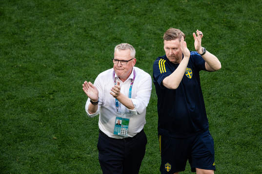 head coach Janne Andersson and assistant coach Peter