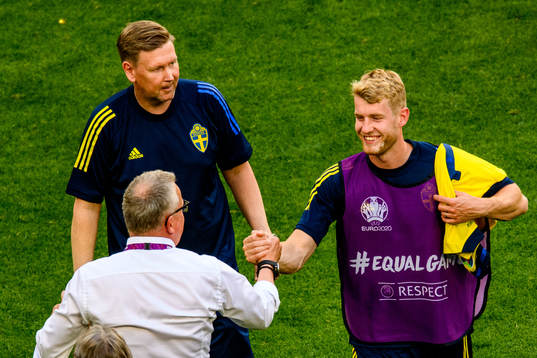 Assistant coach Peter Wettergren, Filip Helander and head