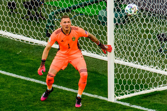 Goalkeeper Robin Olsen of Sweden