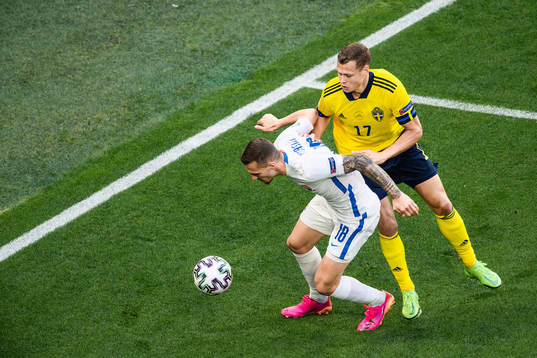 Viktor Claesson of Sweden and Lukas Haraslin of Slovakia