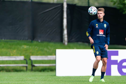 Mattias Svanberg of the Swedish national football team at a