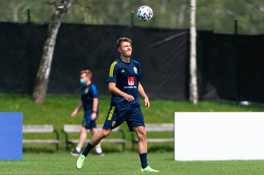 Mattias Svanberg of the Swedish national football team at a