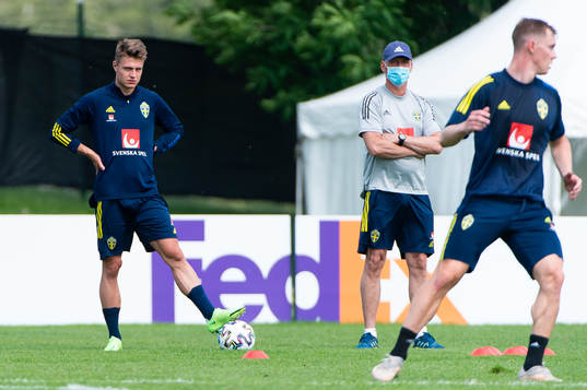 Mattias Svanberg of the Swedish national football team at a