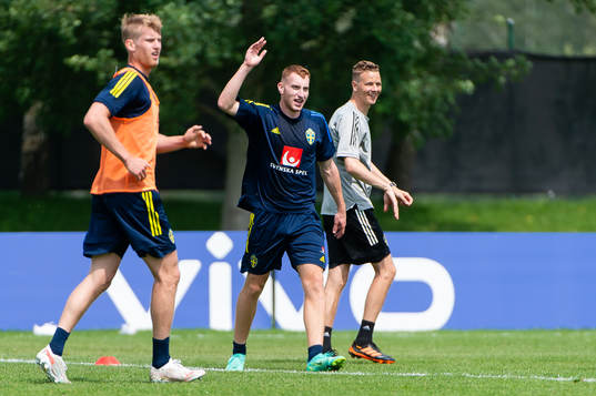 Dejan Kulusevski of the Swedish national football team at a