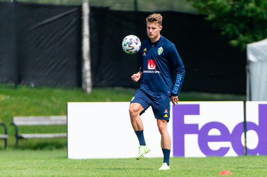 Mattias Svanberg of the Swedish national football team at a