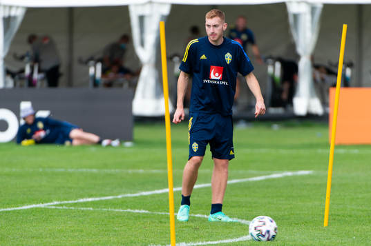 Dejan Kulusevski of the Swedish national football team at a