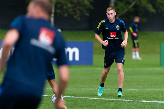 Dejan Kulusevski of the Swedish national football team at a