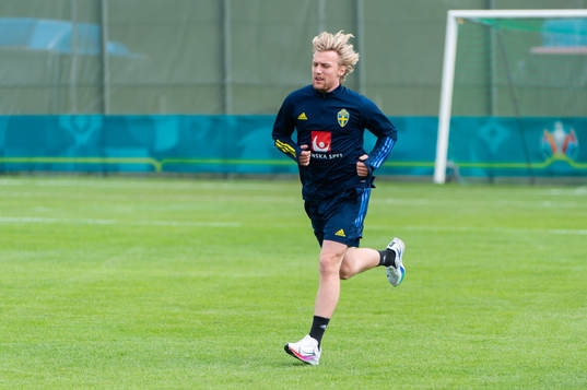 Emil Forsberg of the Swedish national football team at a