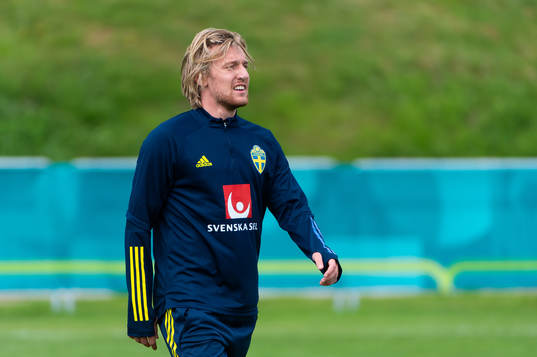 Emil Forsberg of the Swedish national football team at a