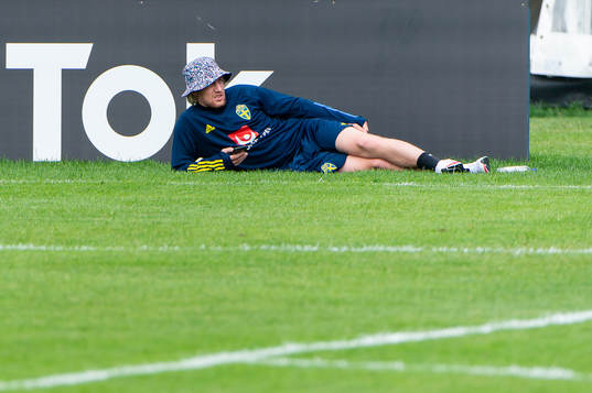 Emil Forsberg of the Swedish national football team at a