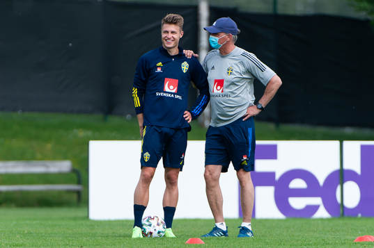 Mattias Svanberg of the Swedish national football team at a