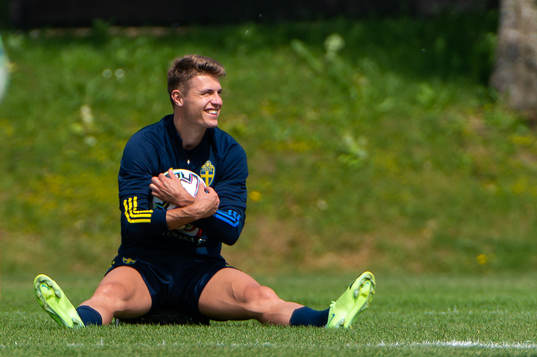 Mattias Svanberg of the Swedish national football team at a