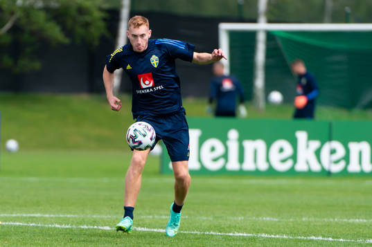 Dejan Kulusevski of the Swedish national football team at a