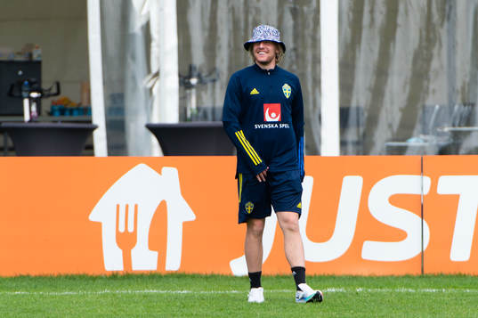 Emil Forsberg of the Swedish national football team at a