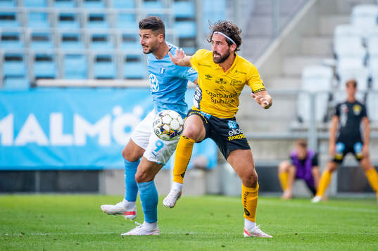 Malmö FFs Antonio Colak mot Elfsborgs Frederik Holst