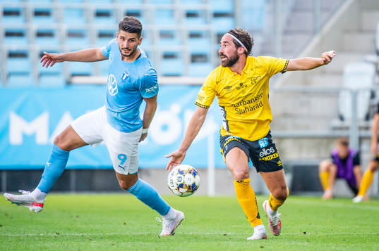 Malmö FFs Antonio Colak mot Elfsborgs Frederik Holst