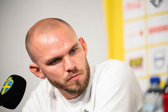 Marcus Danielson of the Swedish national football team at a