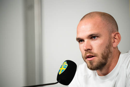 Marcus Danielson of the Swedish national football team at a